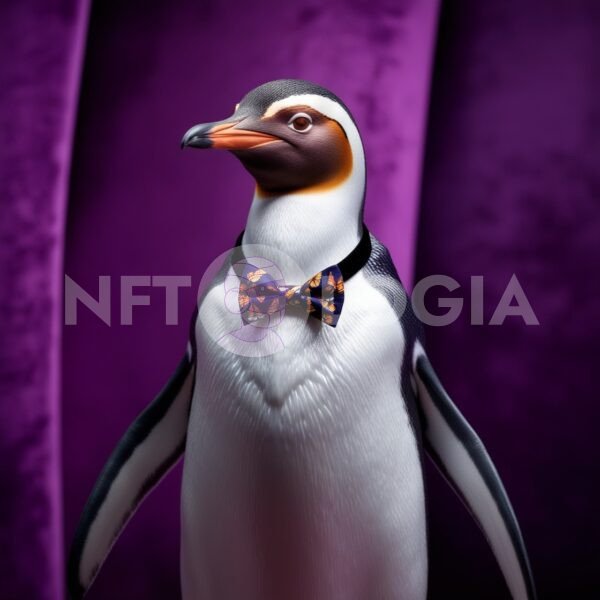 Dapper Penguin in a Bow Tie