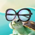 Trendy Turtle in Oversized Shades