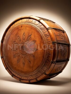 Hand-Carved Tribal Drum – Rhythm of the Ancients